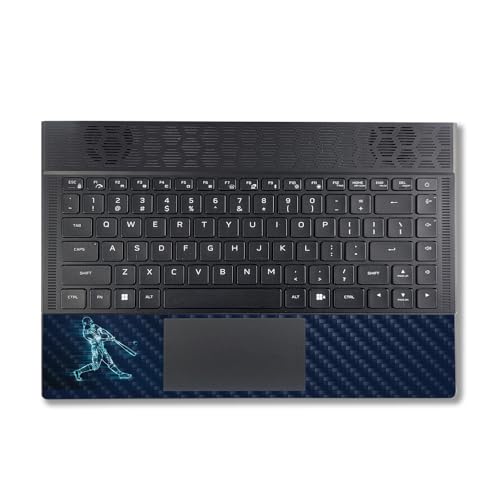 Image of MightySkins Carbon Fiber Skin Compatible With Alienware X14 R2 (2023) Full Wrap Kit - Glow Baseball | Protective, Durable Textured Carbon Fiber Finish | Easy To Apply & Change Styles | Made in the USA