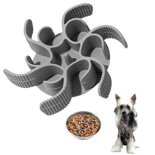 Lifetips チャイニーズ・クレステッド・ドッグ 早食い防止 食器 犬猫用 スローフィーダー 強力吸盤 フードボウル用インサート 滑り止め 洗いやすい カット対応 各種対応 胃腸負担軽減 小型 中型 大型 ペット用品 早食い対策 早食い抑制 早食い防止