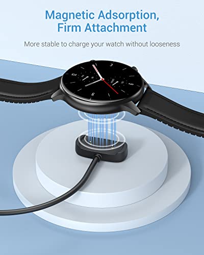 MoKo Charger Compatible with Amazfit Active/GTS 2/2e/2 Mini/4 Mini/GTR Mini/2/2e/Bip 5/5 Unity/3/3 Pro/Bip U/T-Rex Pro - Image 3