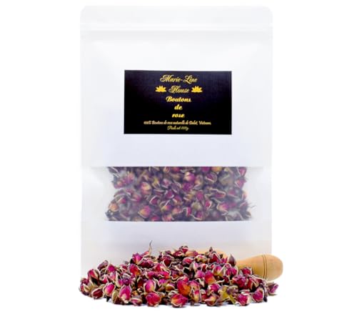Boutons de rose séchés de Dalat Viêtnam 100g. Boutons de rose naturel pour thé, tisane...