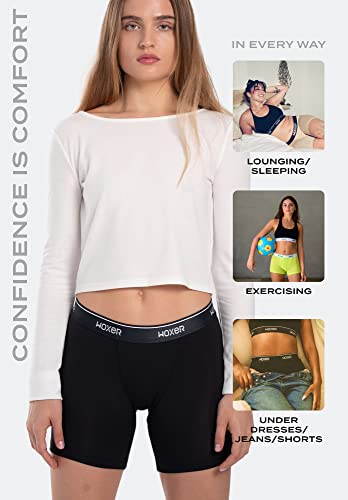 Woxer Womens Boxer Briefs Underwear, Baller 5” Boyshorts Panties Soft Anti-Chafing, No Roll Inseam #TOP4