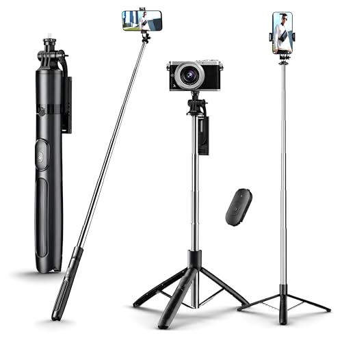 Image of S15 Selfie Stick Tripod 360 Rotation, Extendable Upto 62 inch Tripod Stand for Phone /Action Camera /DSLR Camera, Photoshoot Perfect for Vlogging