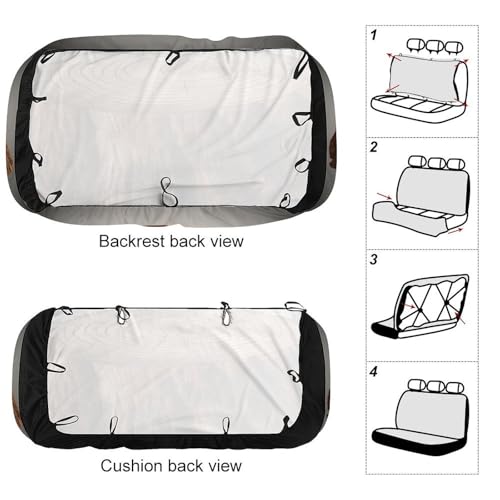 Funda de asiento de coche lavable y universal con estampado de árbol de roble 3