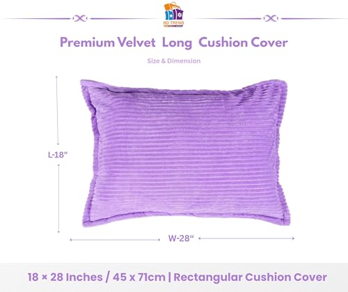 Image of RD TREND Corduroy Cushion Cover Set of 2, Striped Double Sided Decorative Throw Pillowcases for Sofa, Bed & Living Room Rectangular Long Cushion Covers 18x28 inches |