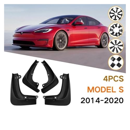 Garde-boue Tesla Model S anti-rayures - Solution éclats de gravillons 4 pièces