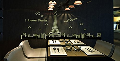 Moon Glow In The Dark Wall Stickers Decal Paris Eiffel Tower Fluorescent Luminous Stickers For Wedding Room Home Decals Mural Restaurant Bedroom Sitting Room Sofa Tv Background By Kamay's (Abq9602) #TOP1