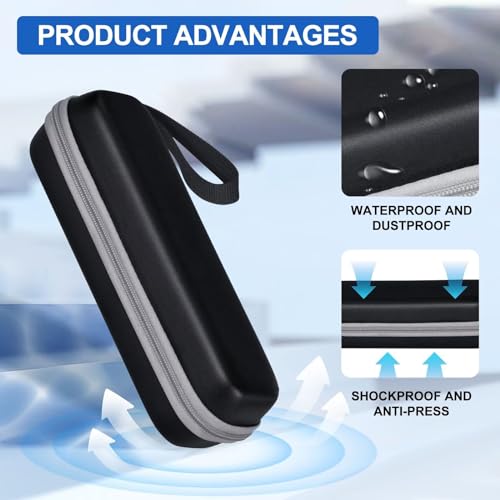 toothbrush travel case for phlips sonicare 4100 5100 1100 6100 5300io and most other electric toothbrush portable hard protective storage bag black