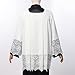 ANDHOM Catholic Premium Clergy Vestment Set Elegant White Surplice with Pleated Lace Details