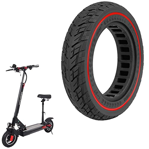 Linghuang 10-inch Tires 10x2.5 Solid Rubber Tire for Kugoo M4/M4 Pro,Off-Road Replacement 10x2.125 and 10x2.25 Tires, Anti-Shock and Puncture Proof (1 Pcs)