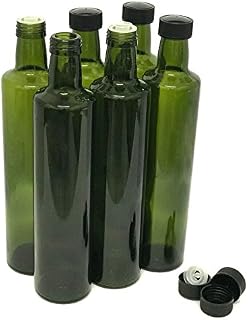 Olive Oil Bottles with Cap & Pourer Fitment, Empty, 500ml - Pack of