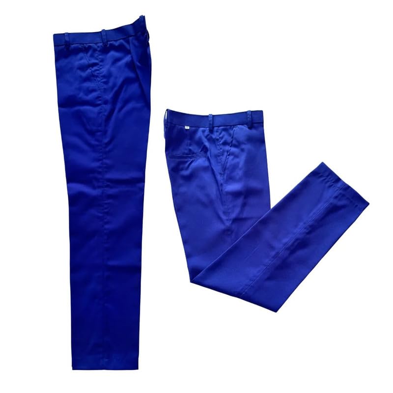 NAYARA Petrol Pump Salesman Uniform Royal Blue Pant | Polycotton Workwear Trousers 280 GSM Super Trovin Fabric | Regular Fit Durable Office Industrial Uniform Pant for Men-picture-37