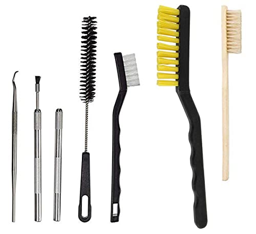 Image of DIY Crafts Professional Airbrush and Spray Gun Cleaning Kit, Complete Set, Picks, Clean Bottle, For Devilbiss, Sata, Iwata, Master, Badger, Paasche Spray Equipment Top Con