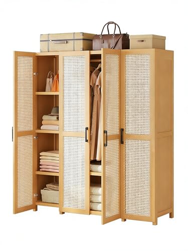 TUIYIDUO ���[�h���[�u ���t�� �N���[�[�b�g ��120cm �n���K�[���b�N �V�R�|�� �ʋC�� ��e�� �m���^���X �I�t�� ���s��42*����160.8cm �ȃX�y�[�X �g�ݗ��ĊȒP �ߗގ��[���b�N �Q�� �� ���ݏZ��K�p ���{��������t�� (4��-��