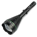 UniqueFire UF-1508 Antorcha de lente de 75 mm 3 modos Luz LED blanca ajustable Zoomable impermeable Linterna para montar, escalar, acampar, practicar senderismo y otras actividades al aire libre