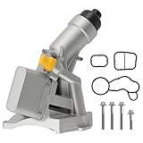 Upgrade Aluminium Engine Oil Cooler Filter Housing Assembly With Bolts Compatible With BMW Vehicle 230i 320i 330e 330i GT 430i 530e 530i 740e X3 X4 xDrive 2017-2022, Replace#11428596283