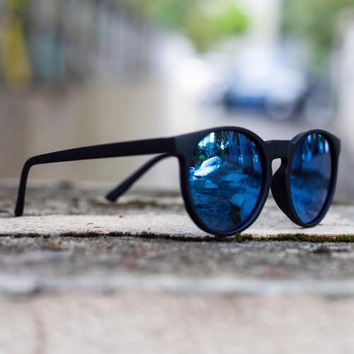 Image of WISTON Polarized Round Sunglasses for Women & Men,Running Sunglasses Retro Classic UV400 Protection TR Frame Lightweight 8107