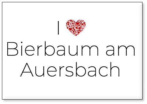 I Love Bierbaum am Auersbach, Fridge Magnet (Design 1)