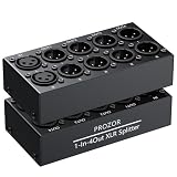 PROZOR Splitter XLR 4 Vie Stereo Passivo 2 In 8 Out Audio