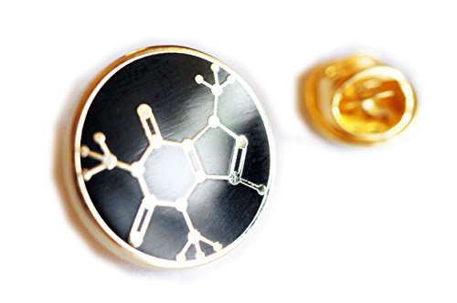 CAFFEINE MOLECULE Chemistry Coffee Tea Soda Hat Jacket Tie Tack Lapel Pin