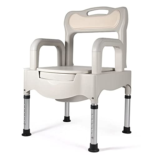 Silla de Inodoro para Uso Doméstico, Elevada, para Adultos Mayores, Transporte Móvil miniatura 1