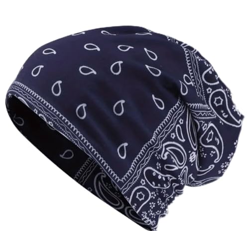 DJC BOUTIQUE Bonnet chimio en jersey - Turban - Doublure douce - Pour enfants - Petite taille, Cachemire bleu marine, S
