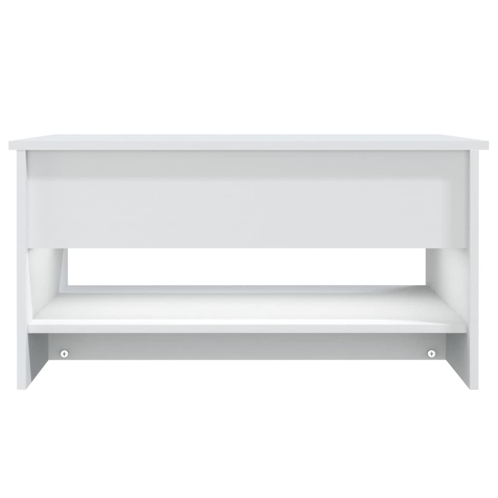 Homgoday Table basse blanche 80 x 50 x 40 cm en bois d'ingénierie, table d'appoint pour canapé, table d'appoint pour salon, salle de réception d'invités, chambre à coucher et mobilier de bureau