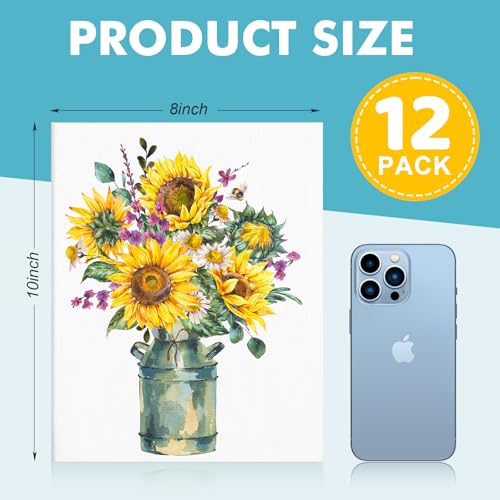 ESRICH 8x10 Canvas for Painting, 12 Pack Canvas Boards for Painting Primed Acid Free Blank Canvas Panels for Oil Paint, Watercolor, Acrylic Paint, Gouache and Tempera. - Thumbnail 2