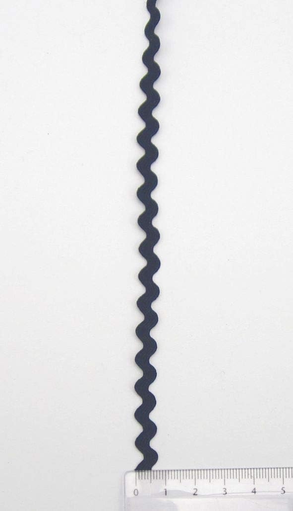 8mm RIC Rac Trim Dark Navy Blue - per metre