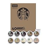 Starbucks K-Cup Coffee Pods Blonde, Medium & Dark Roast Variety Pack for Keurig Brewers 40 Count (Pack of 1)