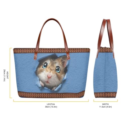 Image of Top Handle Purse for Women, Large Tote Handbag With PU Wallet Set, Gift for Mom