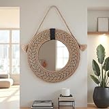 Fabriqué à partir de matériaux de haute qualité, ce miroir combine des éléments rustiques et côtiers pour un look unique. Votre fidèle miroir mural ? Pour une longue durée de vie : fabriqué en bois d'ingénierie robuste et complété par une corde fiable, les miroirs muraux rustiques offrent stabilité et durabilité pour de nombreuses années à venir.