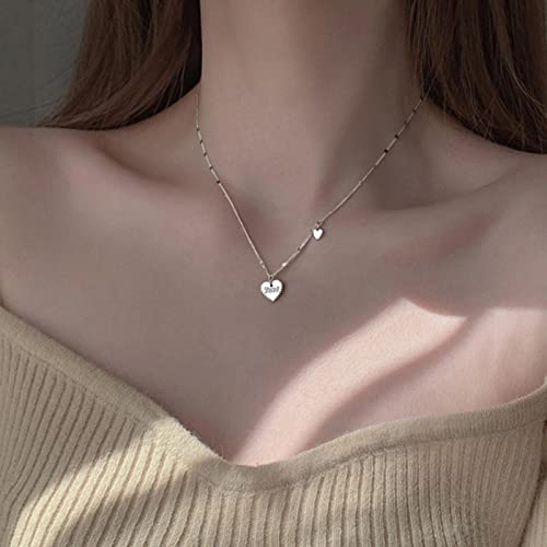 Collier chaîne de clavicule cœur argent 925, le bijou minimaliste idéal pour vos soirées