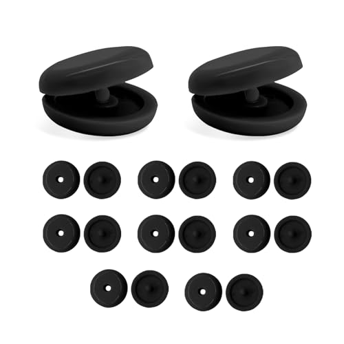povtii 10 Sets Seat Belt Button Stop Snap-On Plastic Seatbelt Stopper Clip Prevent Seat Belt Buckle from Sliding Down No Welding Seat Belt Stop Kit Universal Car Accessories (Black)