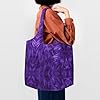 OTTKGGA Purple Canvas Tote Bags One Shoulder Commuting Handbag Large Capacity Shopping Work Travel Daily Use #1