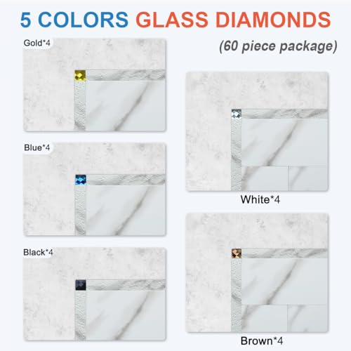 DICOFUN 24-Pack White Marble Look Peel and Stick Tile Trim, 6" Self Adhesive Molding Edge Trim for Peel and Stick Backsplash - Image 6