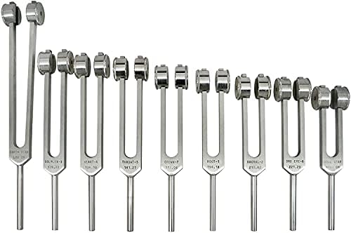 Chakra Tuning Forks Set of 9 Weighted