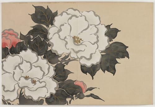 Art Tableau Fleurs des cent mondes Kamisaka Sekka | Grand format 60x90cm pour bureau