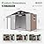Aoxun 6x10 FT Outdoor Storage Shed Metal Sheds with Open Firewood Storage,Galvanized Steel Garden Shed with Lockable Doors,Sloped Roof,Windows, 2 in 1 Large Tool Shed for Patio, Backyard, Lawn