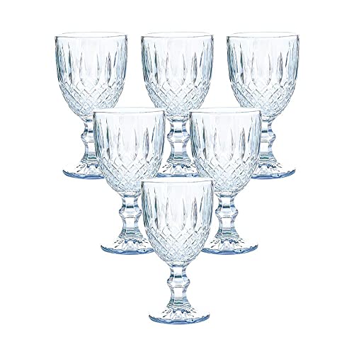 Jogo com 6 Taças, Lumini, Furta, Cor Azul, Casambiente