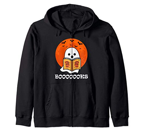 Booooooks Shirt Boo Read Books Halloween Felpa con Cappuccio