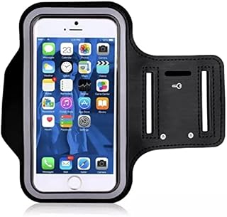 Sports Arm band Phone Case Holder for Running, Gym Training. All phone compatible max 5.5'' (Black)