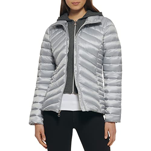 GUESS Women's Light Packable Jacket Quilted, Transitional Puffer