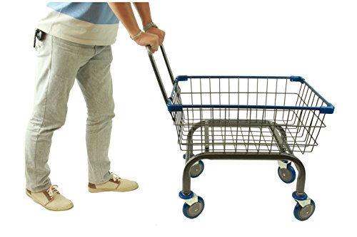 Cart&Supply Heavy Duty Household & Commercial Charcoal Grey Cart With U- Handle (Blue) #TOP3