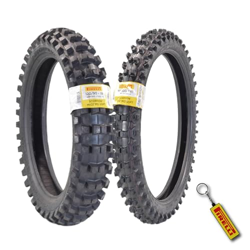 PIRELLI MID-Soft Stadium 80/100-21 M/C 51M MST & 120/90-19 NHS