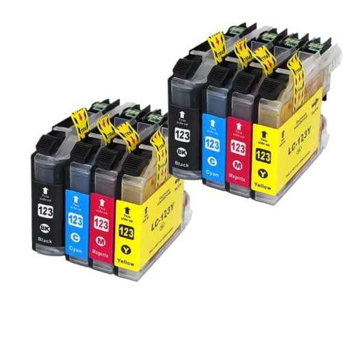 Cartouche d'encre LC123 compatible Brother MFC-J4510DW et J4410DW pack de 2 sets