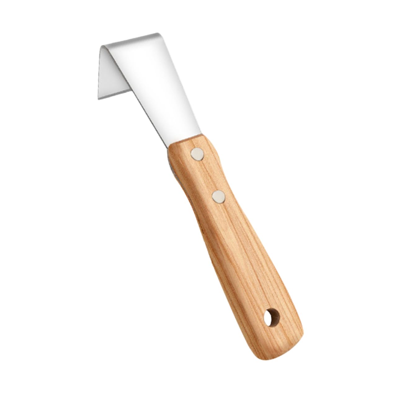 Stainless Steel Draw Knife Debarking Tool for Tree Bark Scraping Knife Wooden Handle Vers…