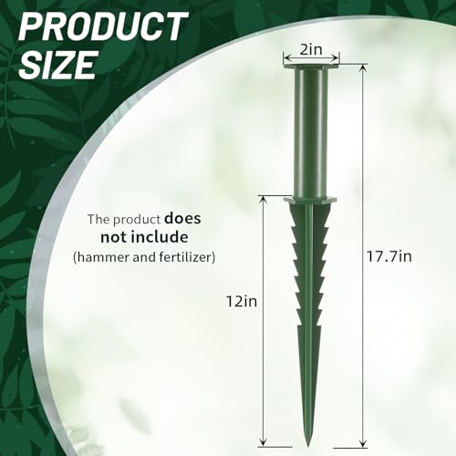 Herramienta metalica para fertilizante de árboles con profundidad 12 pulg miniatura 2