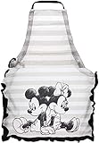 Disney Mickey and Minnie Mouse Apron - Stylish Kitchen Accessories Designed in White, Grey, Black with Vintage Disney Mickey and Minnie Icons-Durable yet Lightweight Chef Apron to Protect Your Clothes