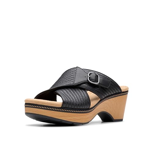 Clarks Clarks Women's Seannah Nora Heeled Sandal, Black Interest, 7.5