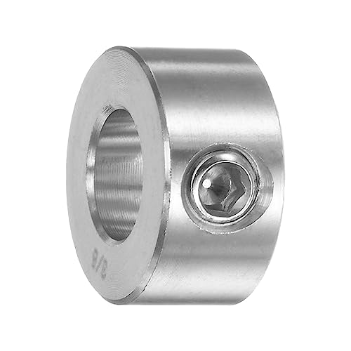 QUARKZMAN 4 Stück Stellringe 3/8 Bohrung 19mm AD 9.6mm Breite Wellensicherungsring Tiefenanschlagringe für Rad Schubkarre Axle Getriebe Montagen CNC Maschine Werkzeuge Industrie